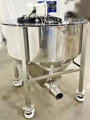 Lidded SS Hopper With Agitator - LIKE NEW CONDITON