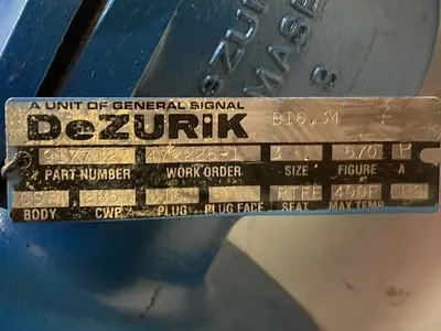 Used DEZURIK CS 9177123 Pump & Valve Parts Ohio US | Surplus Asset Holdings #1403237