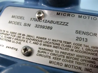 USED Micro Motion 1700 C12 AB UEZZZ