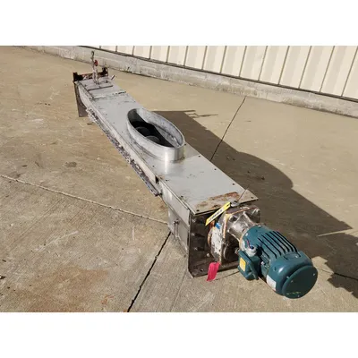Used Stainless Steel Continuous Ribbon Mixer 10" Diameter x 8 ft Length