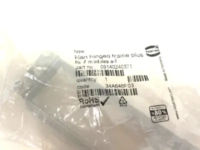 New | in-Stock HARTING Han Hinged Frame Plus, for 6 modules A-F Connector Accessories Michigan US | Maverick Industrial Sales #1410846