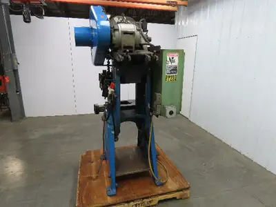 L & J No 2 Mechanical Punch Press OBI 18 Ton 2" Stroke 6.5 Throat 2Hp 3Ph
