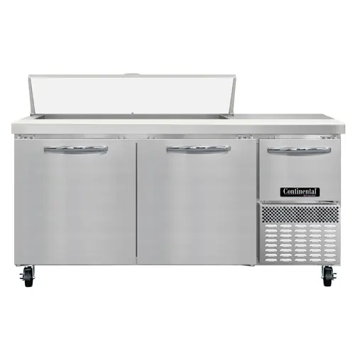 Continental RA68N12 68" Sandwich/salad Prep Table W/ Refrigerated Base, 115v