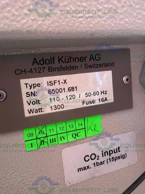 USED KUHNER ISK-1-W / ISK1-X REFRIGERATED INCUBATOR SHAKER 5°C BELOW AMBIENT TO 60°C