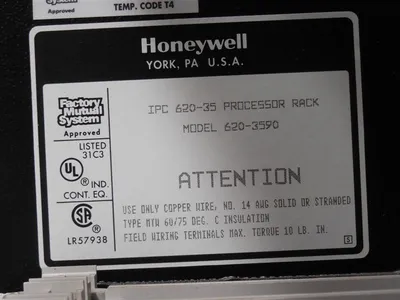 Honeywell 620 Series IPC 620-35 Processor Rack Model 620-3590 w/ Covers Used