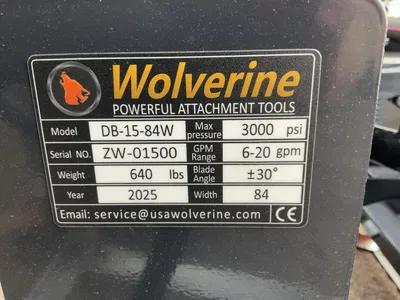 Used WOLVERINE DB-15-84W SKID STEER SNOW BLADE Plow Blades Michigan US | Miedema Asset Management Group #1322414