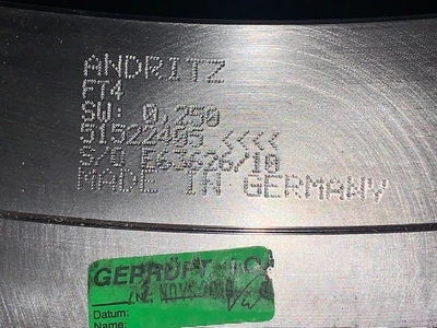 Andritz Stainless Steel Basket  FT4 SW 0,250 New Storeroom Spare