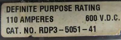 NEW JOSLYN CLARK RDP3-5051-41 CONTACTOR RELIANCE 78092-3T RDP3505141