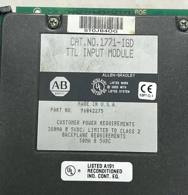 Used ALLEN-BRADLEY 1771-IGD Industrial Controls Ohio US | Surplus Asset Holdings #1240008