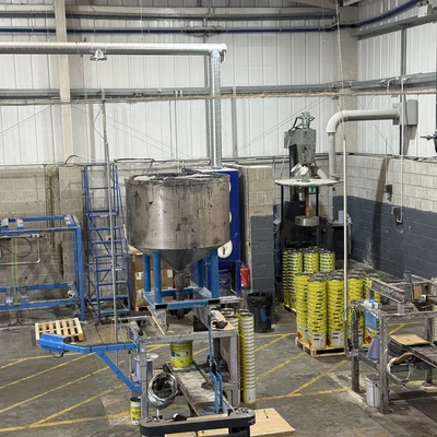 IBC decanting stations with Ian Fellows System 2X Scales to fill upto 20 L