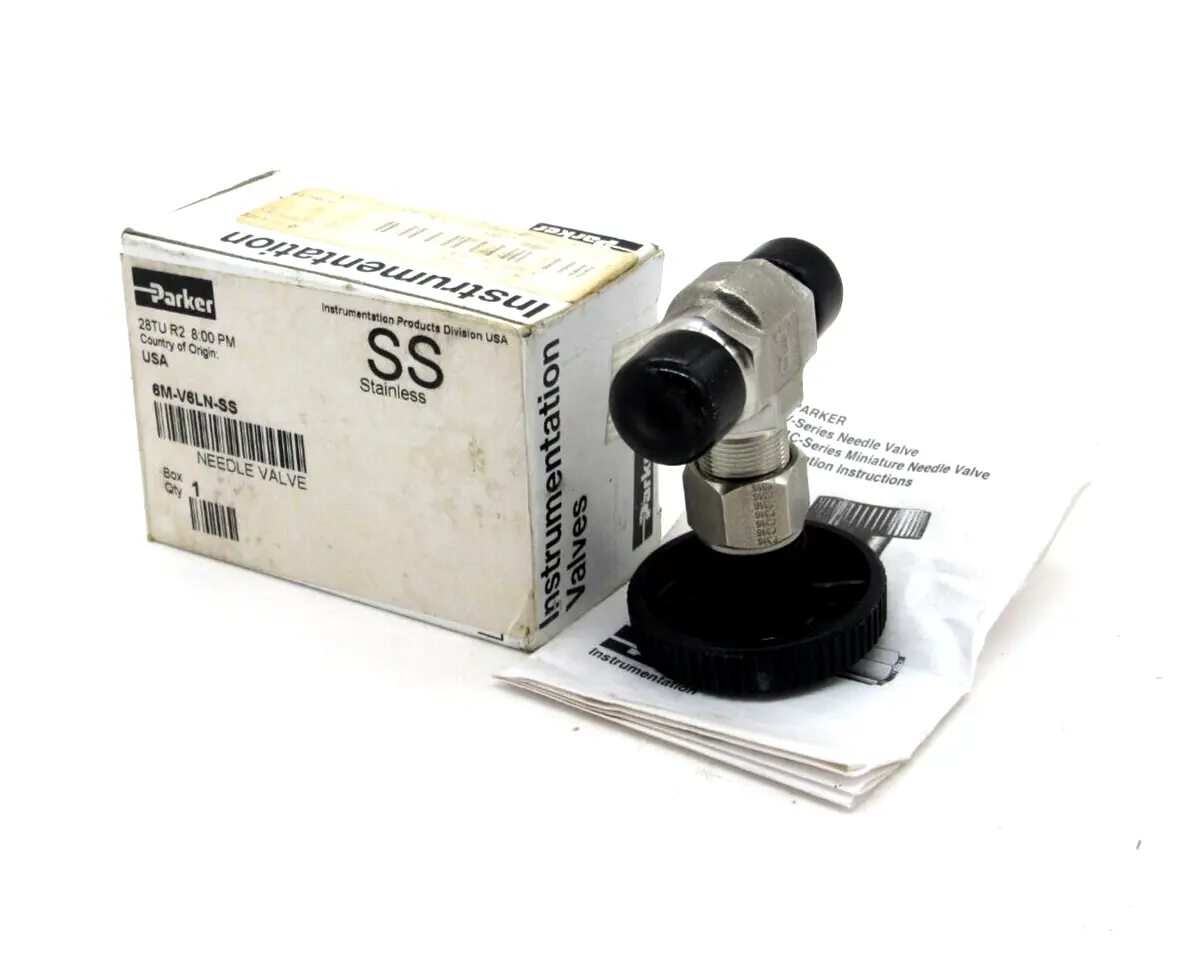 NEW PARKER 6M-V6LN-SS NEEDLE VALVE 6MV6LNSS