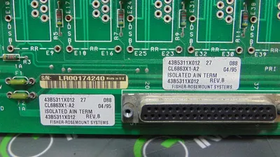 Fisher Rosemount CL6863X1-A2 Isolated Analog Input Terminator 43B5311X012 Used