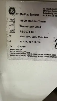 Used GE 2004 GE OEC 9800 Mobile C-Arm Machine X-Ray Machines Texas US | PT Medical Technologies #1458918