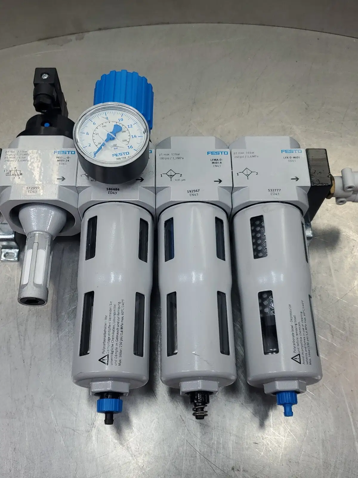 Used Festo ED43/EN43 Air Pressure Regulators South Carolina US | Palmetto Automation #1292380