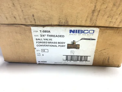 NIBCO T-580A 3/4″ Threaded Ball Valve FBB Conventional Port (12pcs/bx)