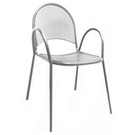 GRAY MESH BACK AND SEAT OUTDOOR CHAIR