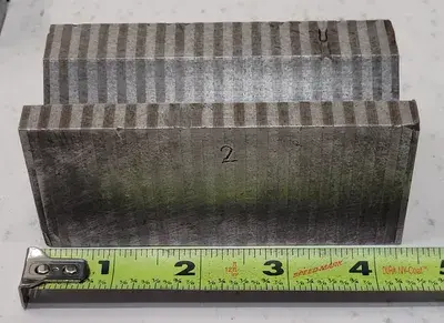 UNKNOWN BRAND MAGNETIC V-BLOCK SET OF 5, H: 1-7/8IN L: 4-3/8IN W: 2-3/8IN DIMENSIONS