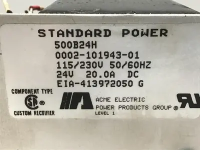 USED ACME ELECTRIC 500B24H