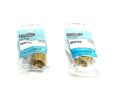 NEW EVERBILT BRASS HOSE BARB FITTING 1/2" ID X 1/2" FIP 695 730