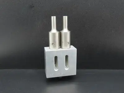 SH153B Ultrasonic Welding 3/8" Double Horn Slotted Aluminum Plate 2.5"x 2.28"
