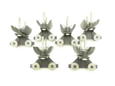 Festoon Flat Cable Trolley Plastic w/Steel Wheels 2" Cable  Lot of 6
