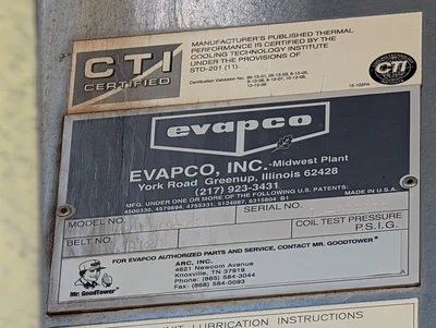 Evapco AT19-26 Cooling Tower