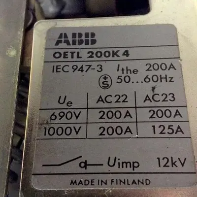USED ABB OETL 200K4