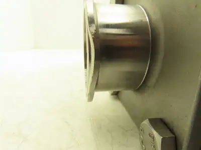 VNE 68-00 2" Sanitary Tri-Clamp Ball Valve 3-Way Stainless with 1 Cap and Clamp