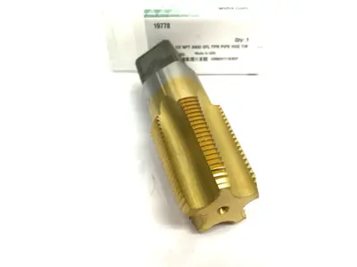 USED WIDIA TAPER PIPE TAP 5-FLUTE NPT/NPTF 1" - 11-1/2 TIN COAT 19778
