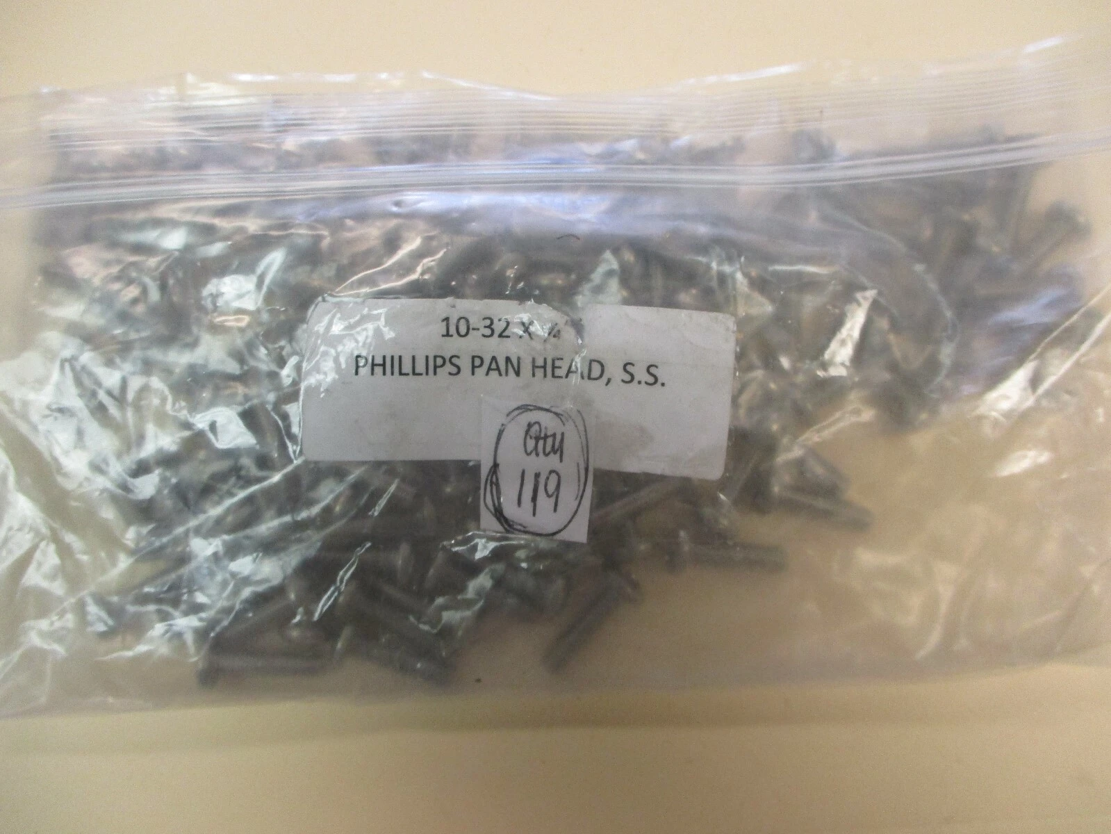 New Philips 10-32X3/4 Pan Head S. S. Screws (QTY 119)