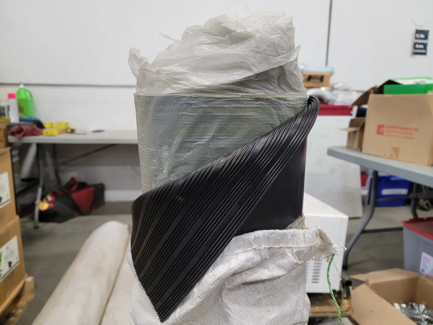Black Striped Rubber Sheet 3 mm x 8 m