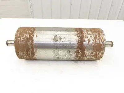 Hytrol 6"x 14" Crowned Tail Pulley for 18" Conveyor 15"BF 8" Belt Under Roller