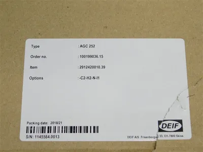 DEIF AGC 252 advanced Genset Controller 2912420010.39  Options -C2-H2-N-I1 New