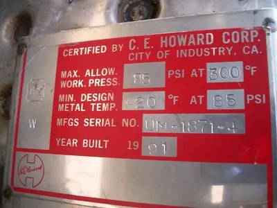 Tank, 7,500 Gallon, 304 S/st, Jkt, 9'10" x 13'6", DT/FB #S741888