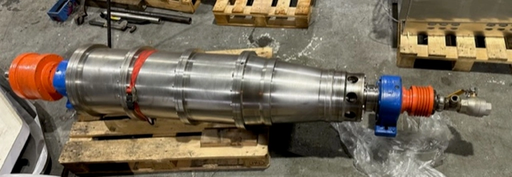 (2) Alfa-Laval NX 418B-11G tricanter rotating assemblies.
