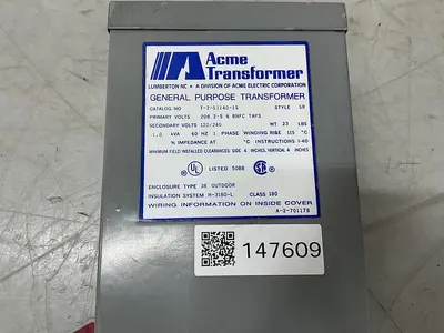 Used ACME T-2-53140-1S Transformers Michigan US | Ideal Machinery #1260138