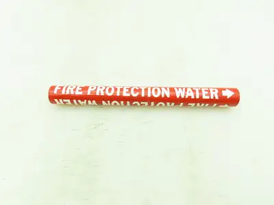 Brady 41431 Pipe Marker Fire Protection Water Size A 3/4"-1" Lot of 14