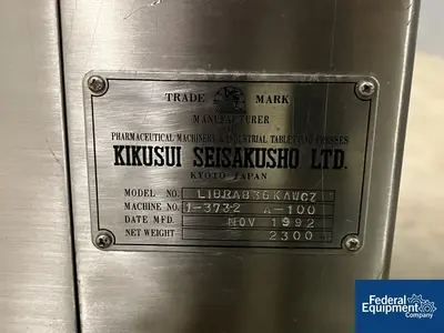 USED Kikusui Kikusui Libra Tablet Press, 36 Station