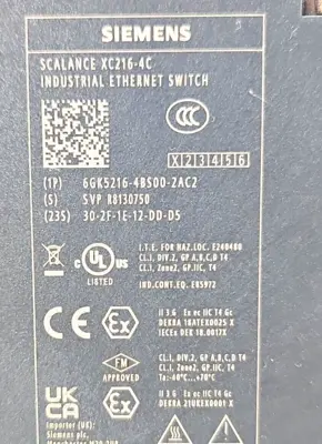 Siemens XC216-4C Simatic Net Scalance Managed Ethernet Switch (BIN415)
