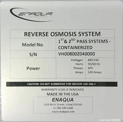 Used _UNKNOWN_ _UNKNOWN_ Reverse Osmosis Equipment Illinois US | Aaron Equipment #1512856