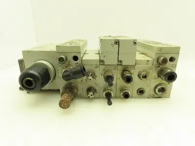 Numatics 2012 Series Pneumatic Solenoid Valve 4-Station Manifold 24VDC