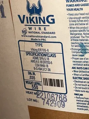 Used VIKING WIRE ER70S6 Welding Machinery (Other) Ohio US | HGR 24 #1566941
