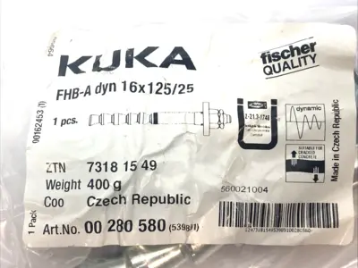 NEW KUKA FHB-A DYN 16X125/25 STEEL ANCHOR KIT