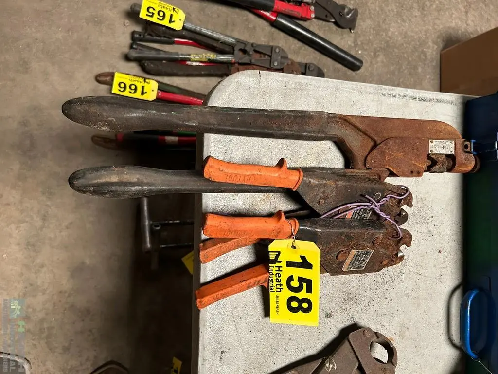 Used _UNKNOWN_ (3) ASSORTED CABLE CRIMPING TOOLS Wire Crimpers Illinois US | Heath Industrial Auction Services #1379691