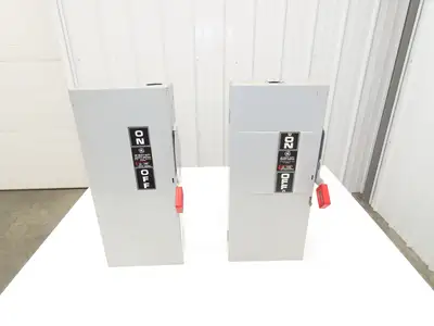 General Electric TH3362 GE Safety Disconnect Switch Fused 60A 600VAC Lot of 2