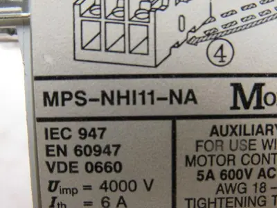 Klockner-Moeller MPS-NHI11-NA MPS-0,4 Thermal Magnetic Circuit Breaker