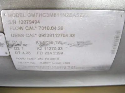 Used Micro Motion CMFHC3 M811N2BASZZZ Sensors New Hampshire US | Bitter End Trading #1452809