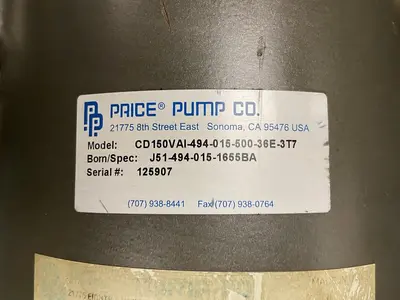 New | in-Stock PRICE PUMP CD150VAI-494-015-500-36E-3T7 Pumps | Surplus Asset Holdings #1206254