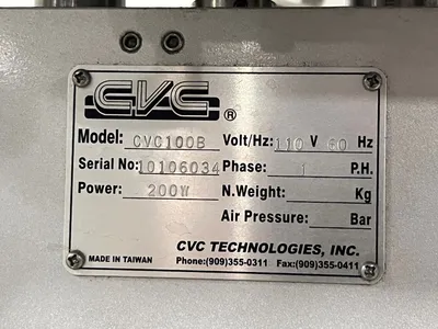 Used CVC CVC100B Miscellaneous Packaging Equipment Ohio US | HGR 24 #729258