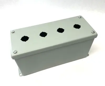 New | in-Stock NVENT HOFFMAN Extra-Deep Pushbutton Portrait Enclosure Type 12 4PBx22.5mm Electrical Boxes Michigan US | Maverick Industrial Sales #1392559